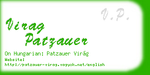 virag patzauer business card