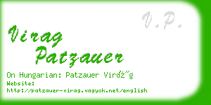 virag patzauer business card
